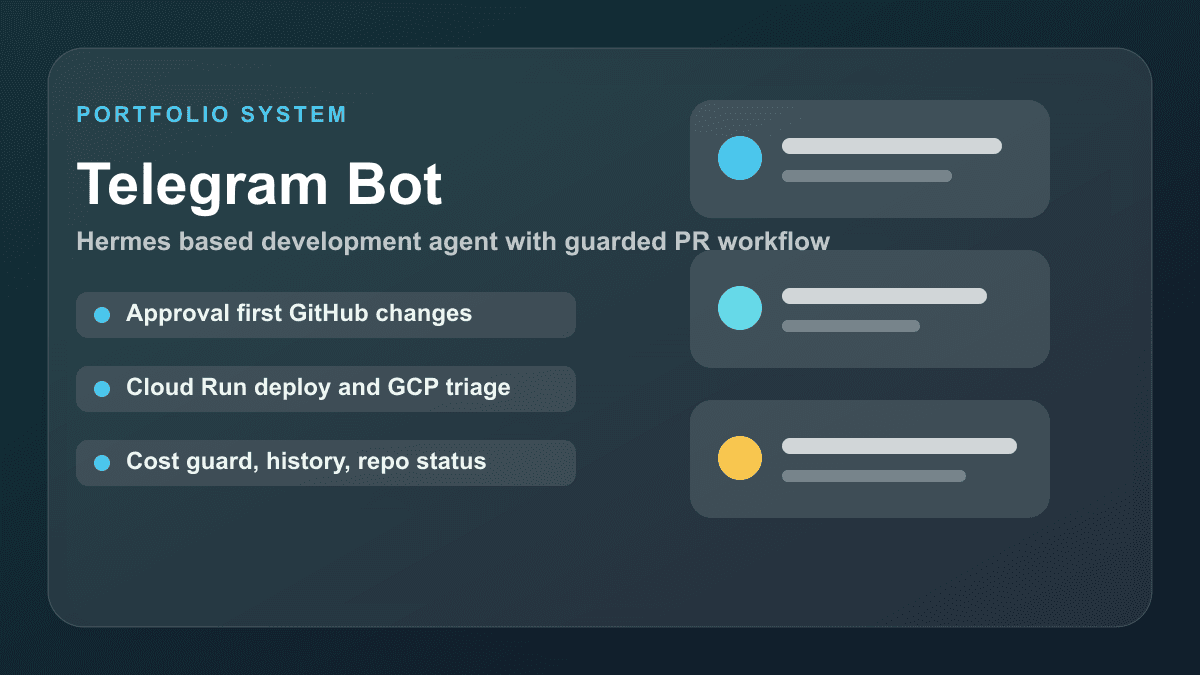 Telegram Bot approval workflow and Cloud Run operations preview