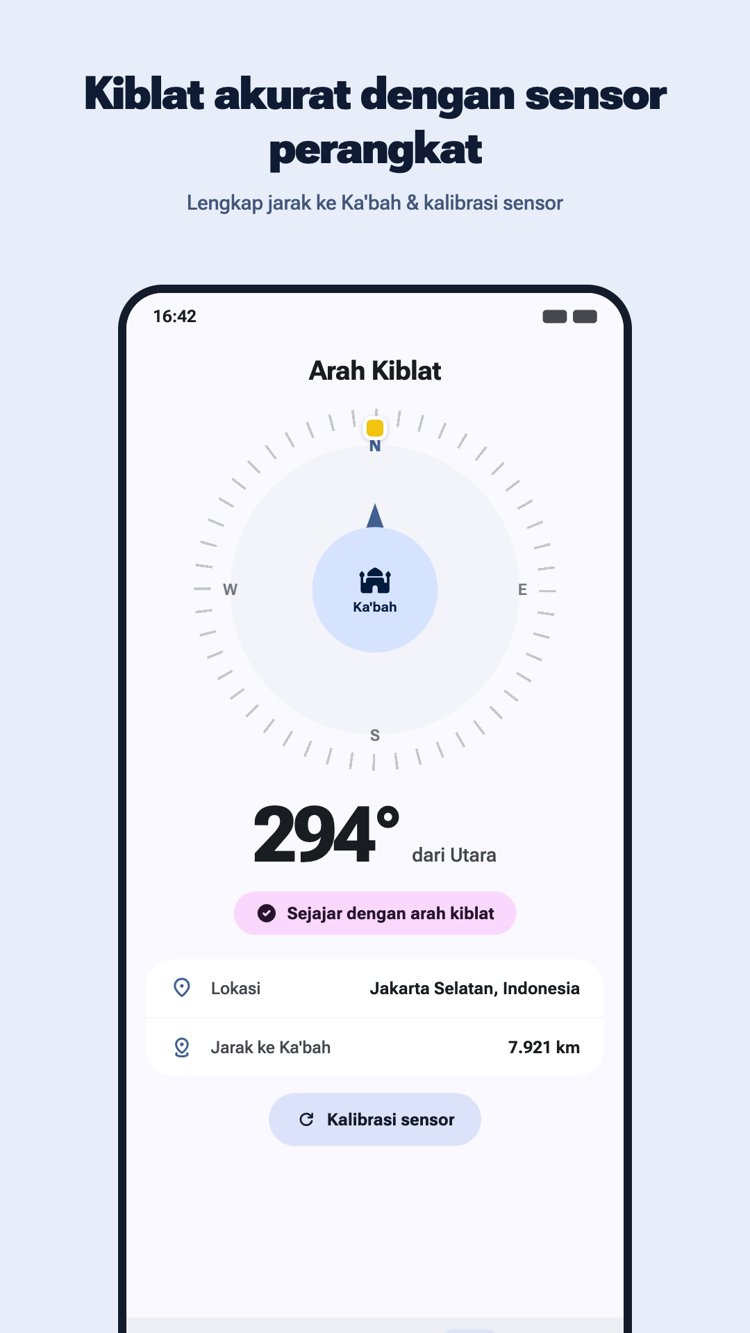 Arah qibla compass