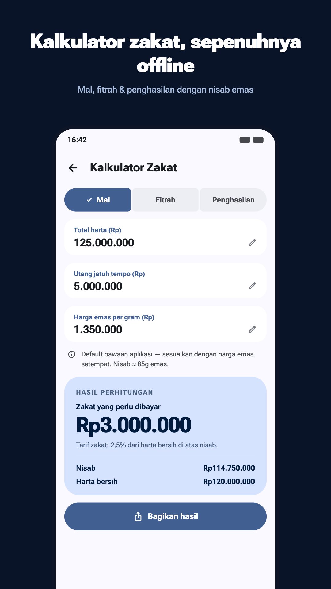 Arah zakat calculator